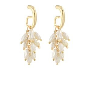Rice Pearl Fringe Earrings